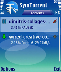 SymTorrent v1.0 Symbian OS 9