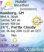 Mobile Weather S60v3 SymbianOS 9.1