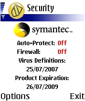 Symantec Mobile Virus def. 25/07/2007