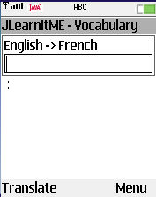 JLearnItME v2.1 J2ME - multilingual translator