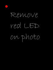 Remove red LED on photo от wadowice