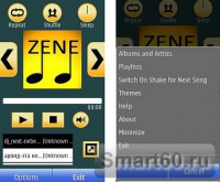 Скриншот к файлу: Zene Music Player v.1.00 (eng)