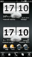 Скриншот к файлу: Weatherclock HTC style mod