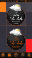 Скриншот к файлу: WeatherClock Round Orange Neon